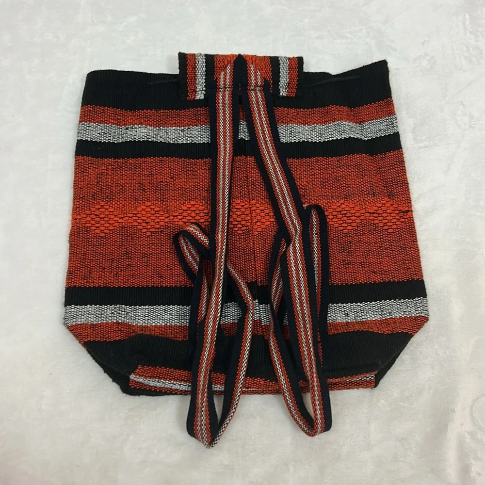 Red & Black Knit Backpack